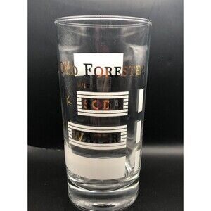 VINTAGE Old Forester Highball Tumbler Glass w/ Soda & Water Measurements Barware